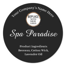 Logo de produit d'entreprise noir et blanc personn