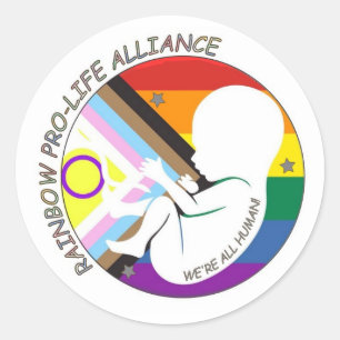 Sticker Rond Logo de Rainbow Pro-Life Alliance
