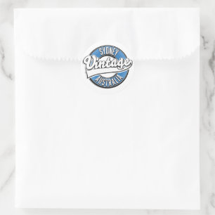 Sticker Rond Logo de style vintage Sydney Australie