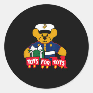 Sticker Rond Logo de Toys For Tots Noël