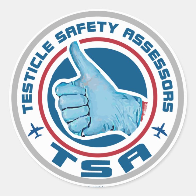Sticker Rond Logo de TSA - assesseurs de sécurité de testicule (Devant)