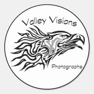 Sticker Rond Logo de Valley Visions Eagle