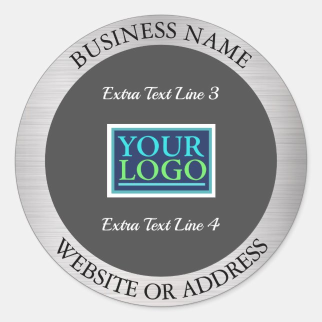 Sticker Rond Logo de votre entreprise Promo, Toutes les infos,  (Devant)