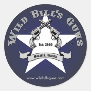 Sticker Rond Logo de Wild Bill's Guns Patriot