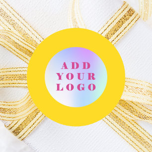 Sticker Rond Logo d'entreprise jaune