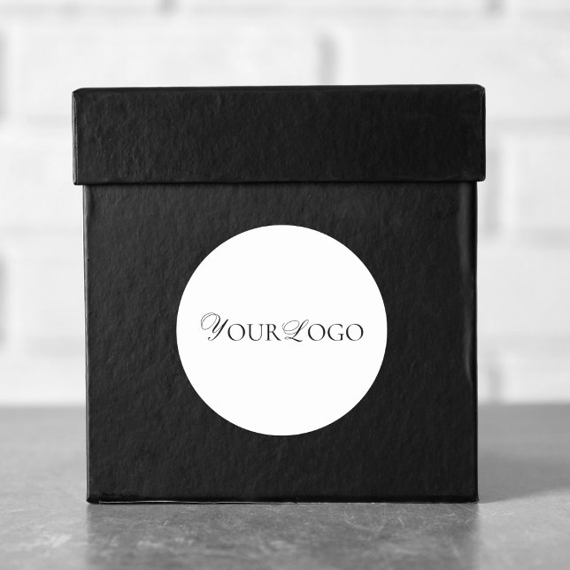 Sticker Rond Logo d'entreprise long et mince personnalisé Minim (Créateur téléchargé)