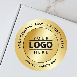 Sticker Rond Logo d'entreprise Luxury Gold Livraison promotionn