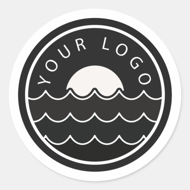 Sticker Rond Logo d'entreprise moderne (Devant)