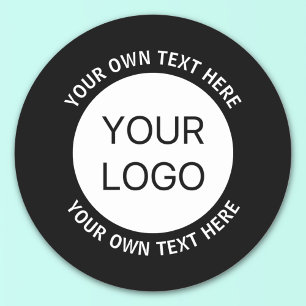 Sticker Rond Logo d'entreprise ou toute image et texte modifiab