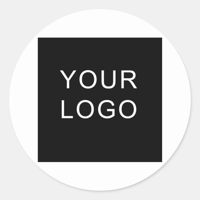 Sticker Rond Logo d'entreprise personnalisable blanc (Devant)