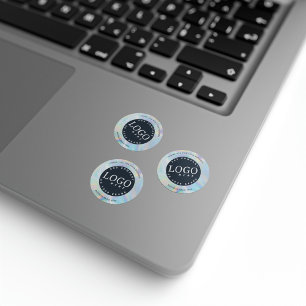 Sticker Rond Logo d'entreprise personnalisé Holographique Éléga