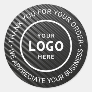 Sticker Rond Logo d'entreprise personnalisé Merci de marque