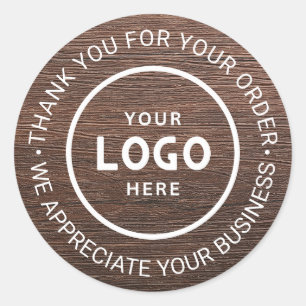 Sticker Rond Logo d'entreprise personnalisé Merci de marque