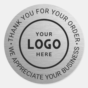 Sticker Rond Logo d'entreprise personnalisé Merci de marque