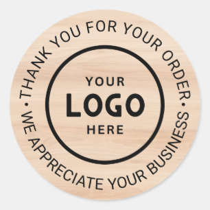 Sticker Rond Logo d'entreprise personnalisé Merci de marque