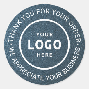 Sticker Rond Logo d'entreprise personnalisé Merci de marque