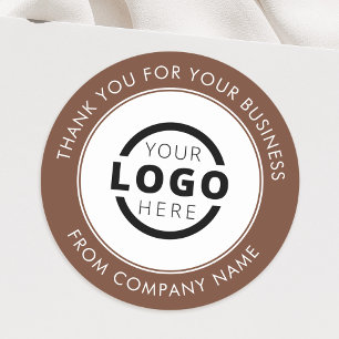 Sticker Rond Logo d'entreprise personnalisé Merci promotionnel