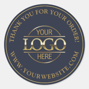 Sticker Rond Logo d'entreprise personnalisé Promotion Marine bl
