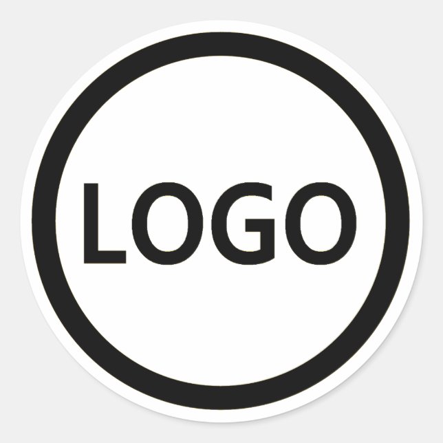 Sticker Rond Logo d'entreprise rond personnalisé minimaliste si (Devant)