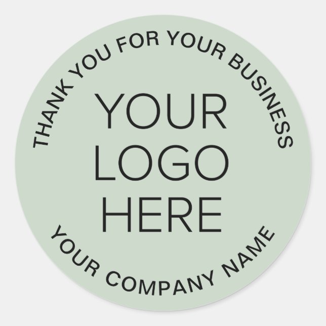 Sticker Rond Logo d'entreprise Sage Merci vert (Devant)