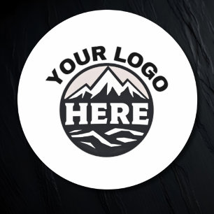 Sticker Rond Logo d'entreprise simple et arrondi personnalisé m