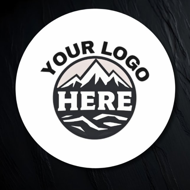 Sticker Rond Logo d'entreprise simple et arrondi personnalisé m (Créateur téléchargé)