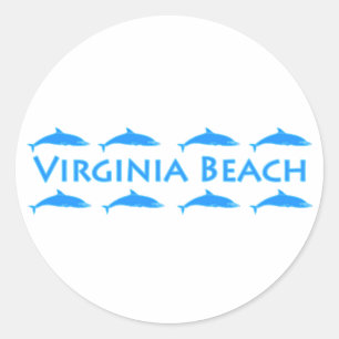 Sticker Rond Logo des dauphins de Virginia Beach