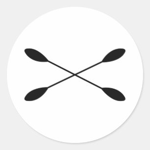 Sticker Rond Logo des pagaies Kayak traversées
