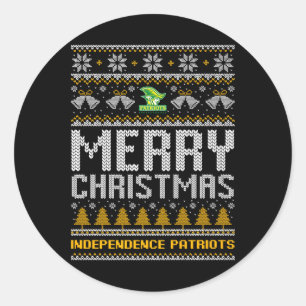 Sticker Rond Logo des Patriotes de l'indépendance Joyeux Noël V