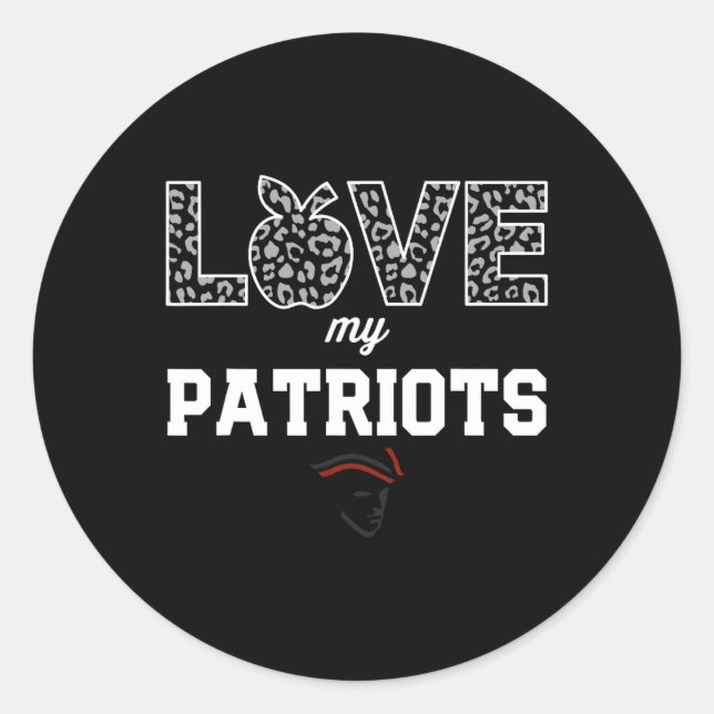 Sticker Rond Logo des patriotes du centenaire Aimer mon équipe  (Devant)