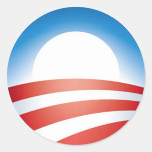 Sticker Rond Logo d'Obama