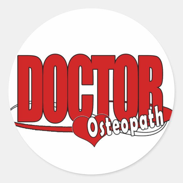 STICKER ROND LOGO DOCTEUR OSTEOPATH (Devant)