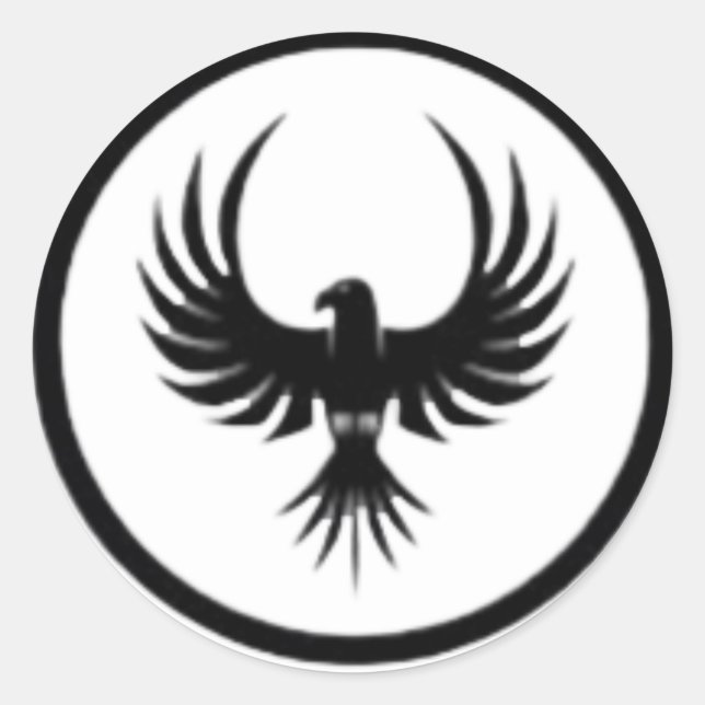 Sticker Rond Logo d'oiseaux (Devant)