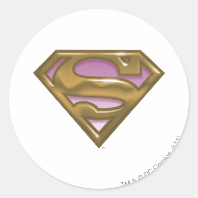 Sticker Rond Logo doré Supergirl (Devant)