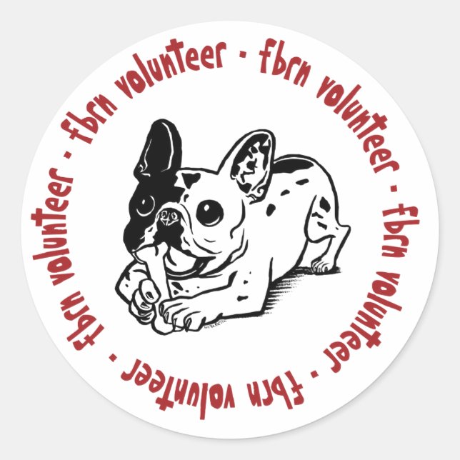 Sticker Rond Logo du bénévole FBRN (Devant)