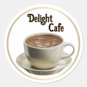 Sticker Rond Logo du café
