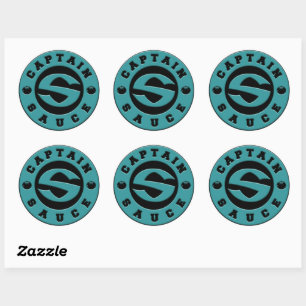 Sticker Rond Logo du capitaine Sauce
