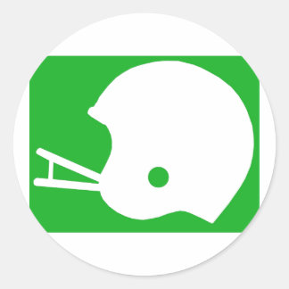 Sticker Rond Logo du casque de football vert