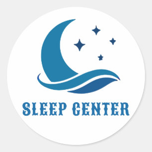 Sticker Rond 🌙 Logo du Centre de Sommeil Pour la Clinique de M