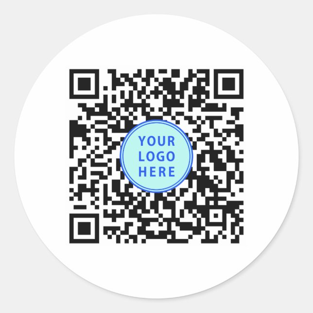 Sticker Rond Logo du code QR (Devant)