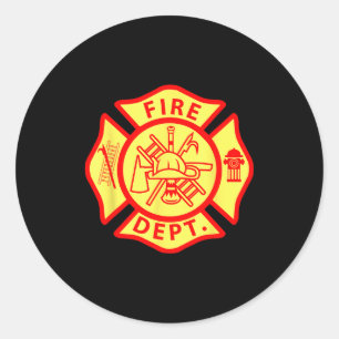 Sticker Rond Logo du département des pompiers Symbole uniforme