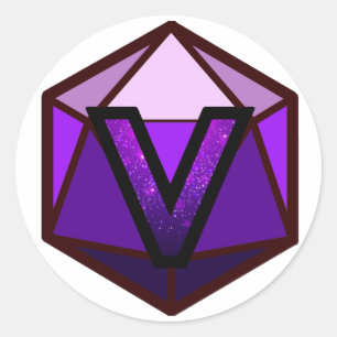 Sticker Rond Logo du flux INVICTUS "PURPLE TEAM"