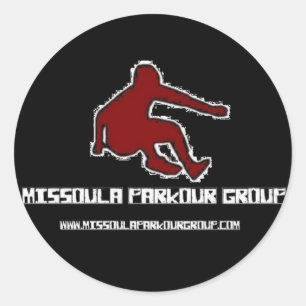 Sticker Rond Logo du groupe Missoula Parkour