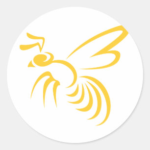 Sticker Rond Logo du Hornet jaune