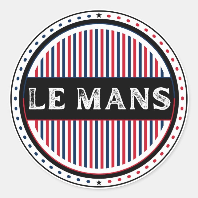 Sticker Rond Logo du Mans City Pride – Identité française (Devant)