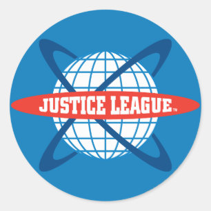 Sticker Rond Logo du monde de la Justice League