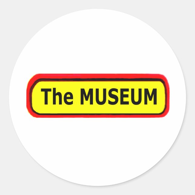 Sticker Rond Logo du MUSÉE Le MUSÉE Zazzle (Devant)