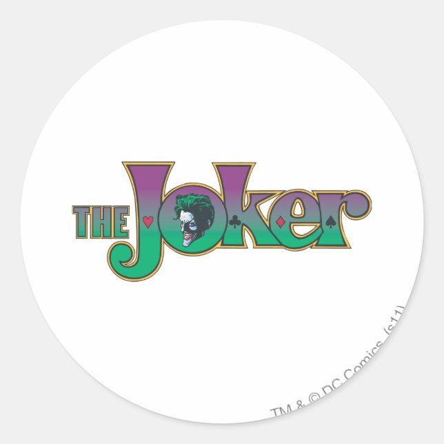 Sticker Rond Logo du nom Joker (Devant)