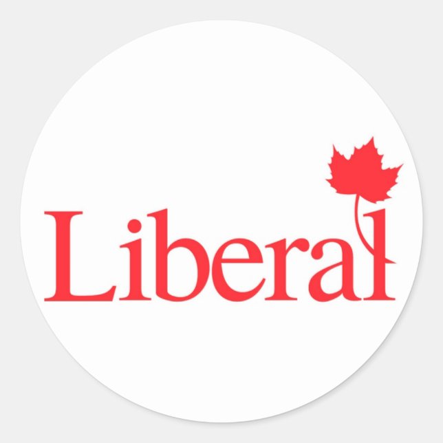 Sticker Rond Logo du Parti libéral (Devant)