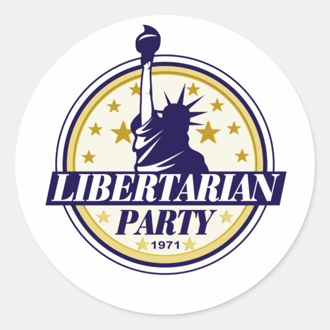 Sticker Rond logo du parti libertaire (Devant)